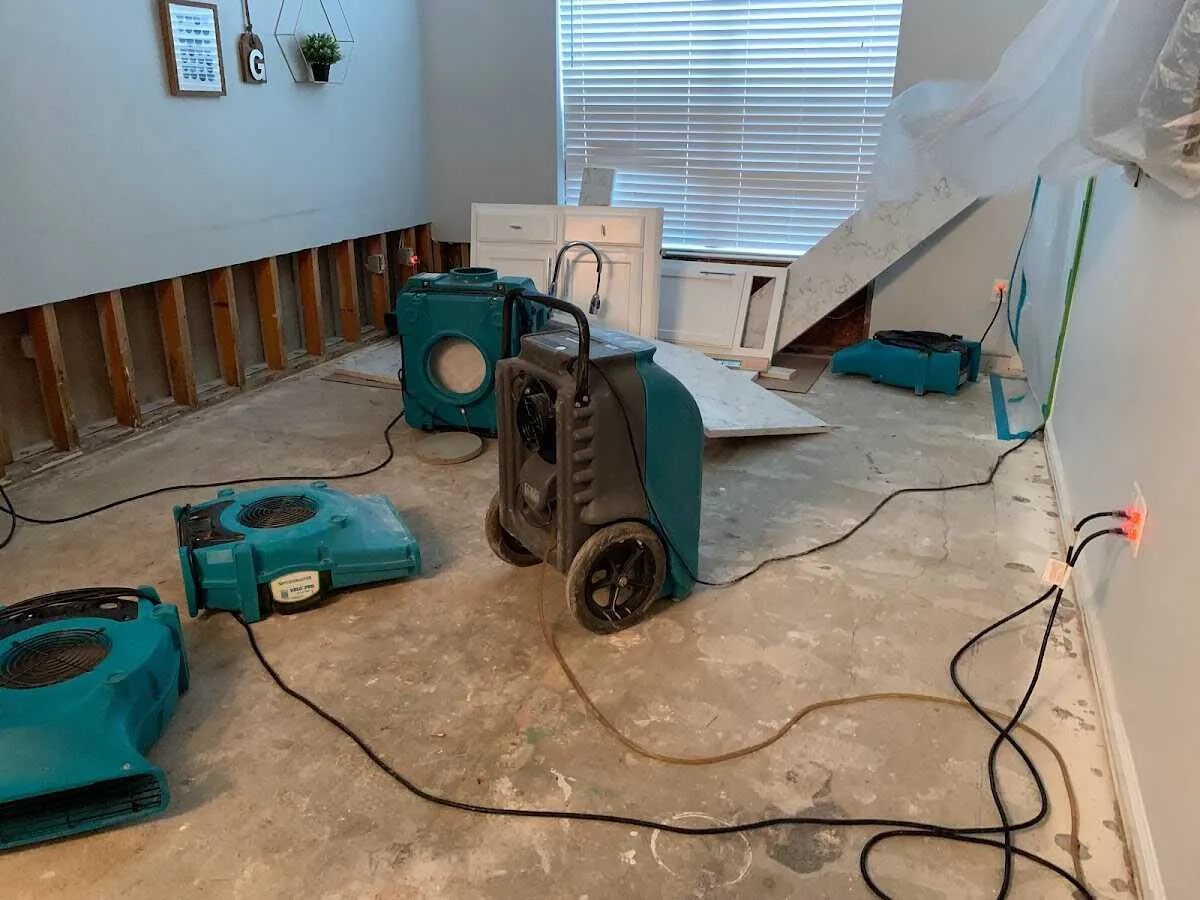 Dehumidifier in flood-cut room for Water Extraction & Removal in Waynesboro